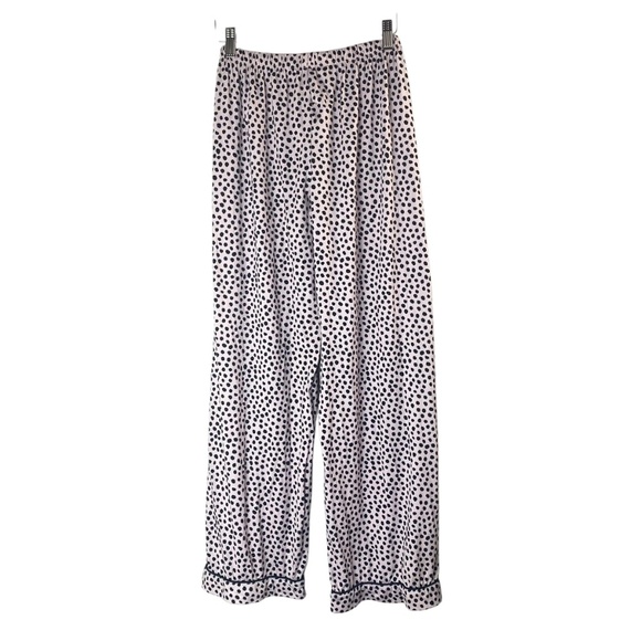 KATE SPADE Blush Pink Black Dots Short Sleeve Long Pant Pajamas Top M/Pant S - Picture 8 of 9